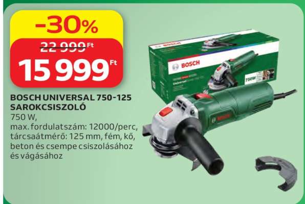 BOSCH UNIVERSAL 750-125 SAROKCSISZOLÓ