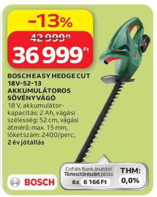 BOSCH EASY HEDGE CUT 18V-52-13 AKKUMULÁTOROS SÖVÉNYVÁGÓ