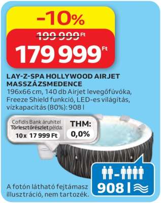 LAY-Z-SPA HOLLYWOOD AIRJET MASSZÁZSMEDENCE