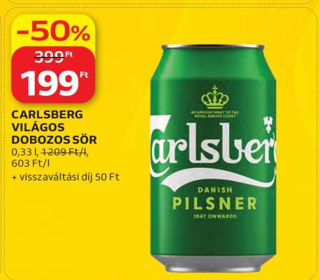 Carlsberg Világos Dobozos Sör