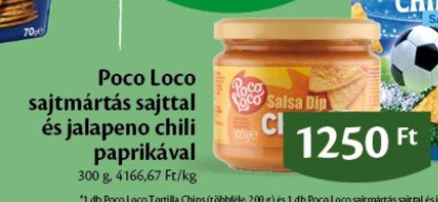 Poco Loco sajtmártás sajttal és jalapeno chili paprikával