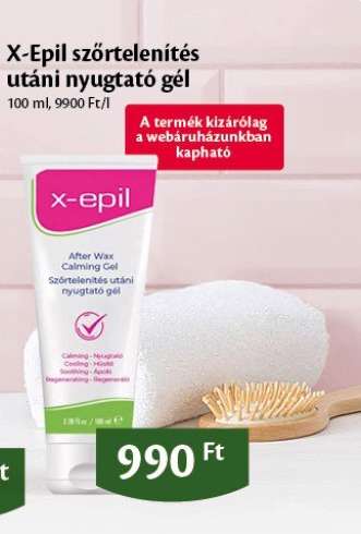 X-Epil szőrtelenítés utáni nyugtató gél