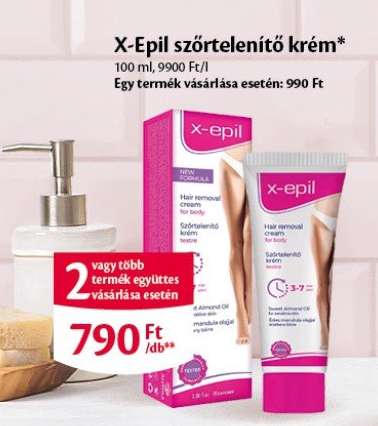 X-Epil szőrtelenítő krém
