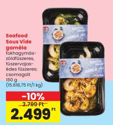 Seafood Sous Vide garnéla