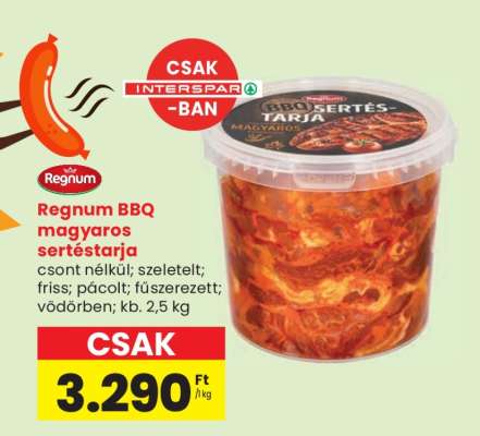 Regnum BBQ magyaros sertéstarja