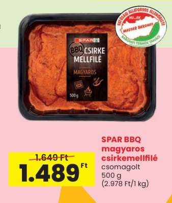 SPAR BBQ magyaros csirkemellfilé
