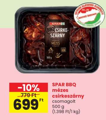 SPAR BBQ mézes csirkeszárny