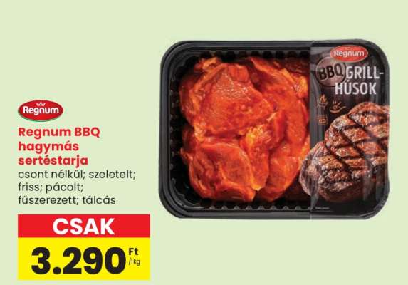 Regnum BBQ hagymás sertéstarja