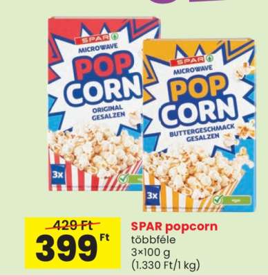 SPAR popcorn