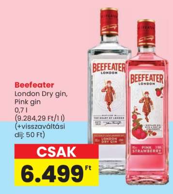 Beefeater London Dry gin, Pink gin
