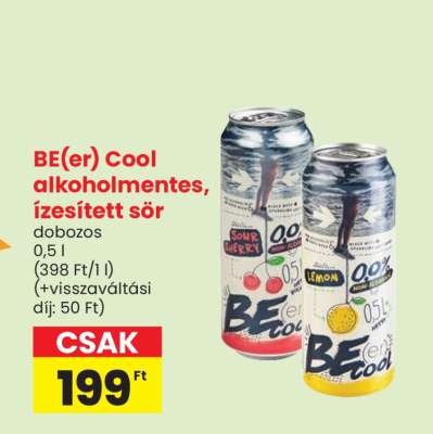 BE(er) Cool alkoholmentes, ízesített sör