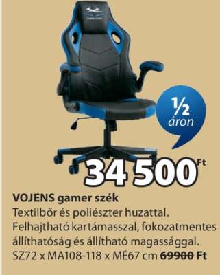 VOJENS gamer szék