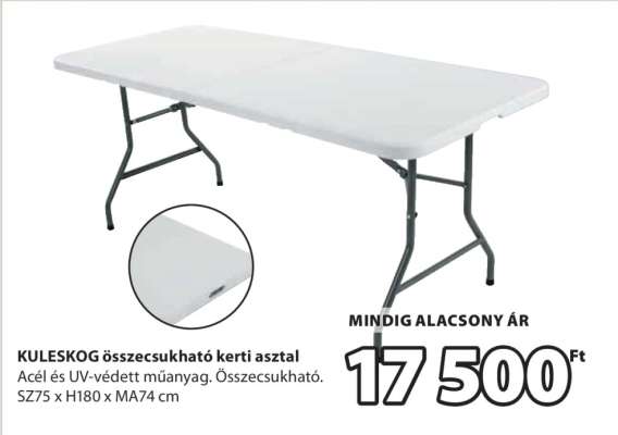 KULESKOG összecsukható kerti asztal
