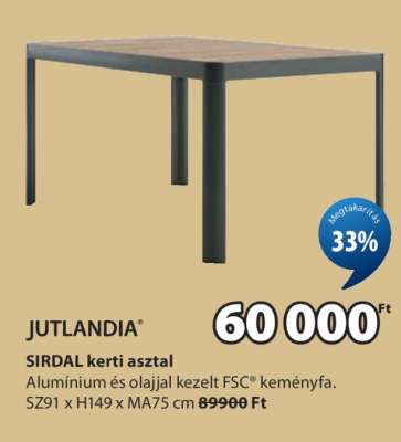 JUTLANDIA SIRDAL kerti asztal