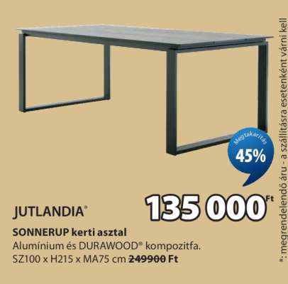 JUTLANDIA SONNERUP kerti asztal