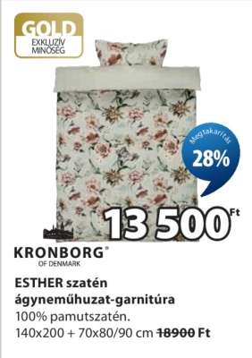 KRONBORG ESTHER szatén ágyneműhuzat-garnitúra