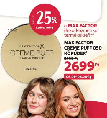 MAX FACTOR CREME PUFF 050 KŐPÚDER