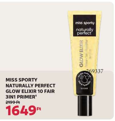MISS SPORTY NATURALLY PERFECT GLOW ELIXIR 10 FAIR 3IN1 PRIMER