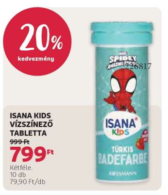 ISANA KIDS VÍZSZÍNEZŐ TABLETTA