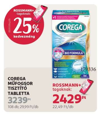 COREGA MŰFOGSOR TISZTÍTÓ TABLETTA