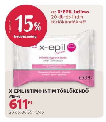 X-Epil Intimo intim törlőkendő