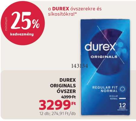 DUREX ORIGINALS ÓVSZER