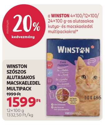 WINSTON SZÓSZOS ALUTASAKOS MACSKAELEDEL MULTIPACK