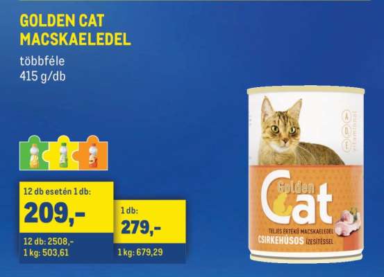 GOLDEN CAT MACSKAELEDEL