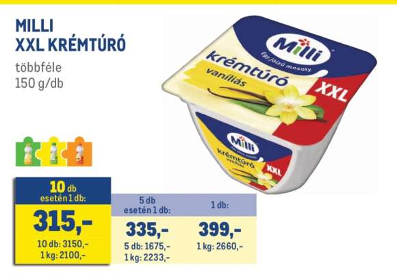Milli XXL Krémtúró