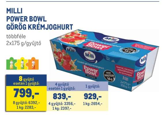 Milli Power Bowl Görög Krémjoghurt