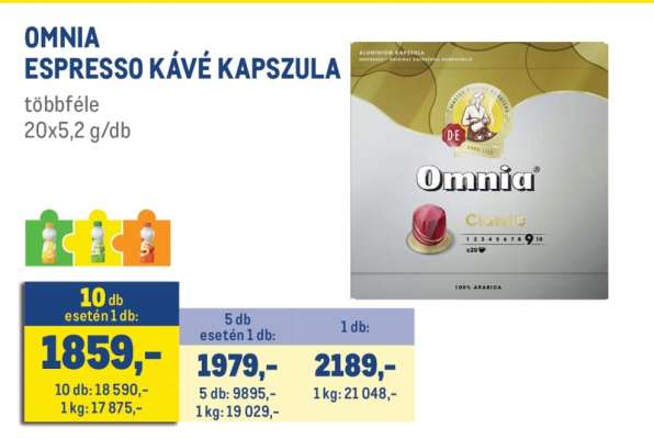 OMNIA ESPRESSO KÁVÉ KAPSZULA