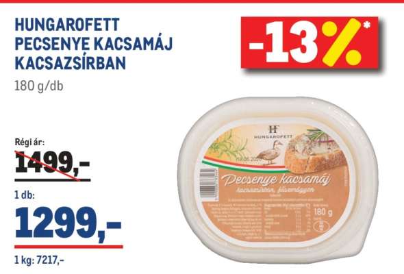 HUNGAROFETT PECSENYE KACSAMÁJ KACSASZÍRBAN
