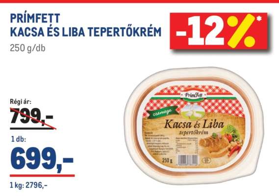 Primfett Kacsa és Liba Tepertőkrém
