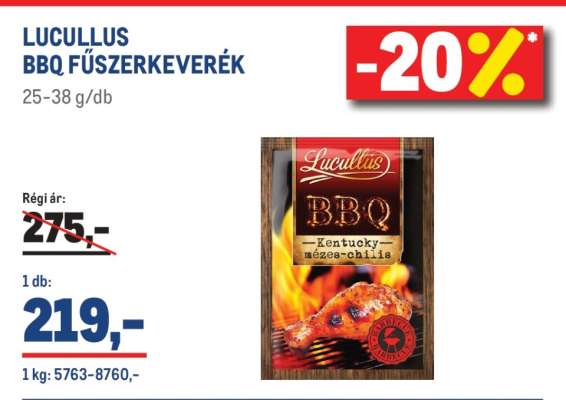 LUCULLUS BBQ FŰSZERKEVERÉK