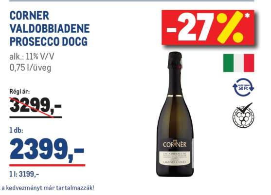 CORNER VALDOBBIADENE PROSECCO DOCG