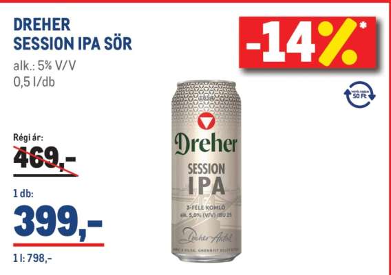 Dreher Session IPA sör