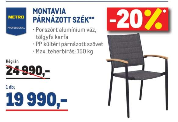 MONTAVIA PÁRNÁZOTT SZÉK