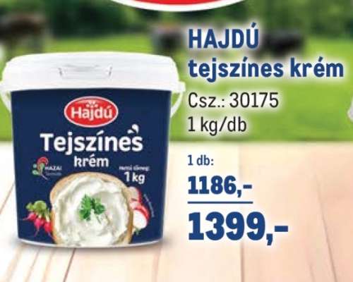 HAJDÚ TEJSZÍNES KRÉM