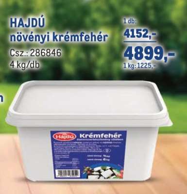 HAJDÚ növényi krémfehér