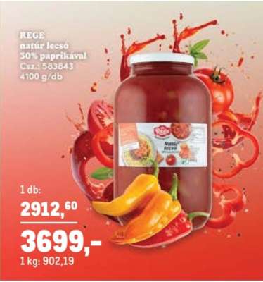 REGE natúr lecsó 30% paprikával