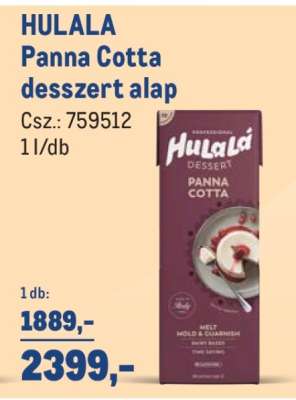 HULALA Panna Cotta desszert alap