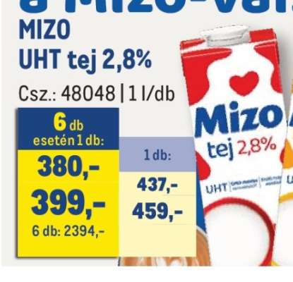 Mizo UHT tej 2,8%