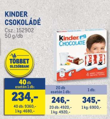 KINDER Csokoládé