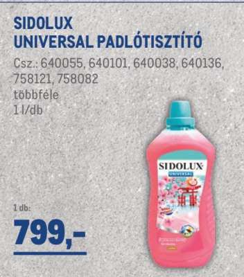 SIDOLUX UNIVERSAL PADLÓTISZTÍTÓ