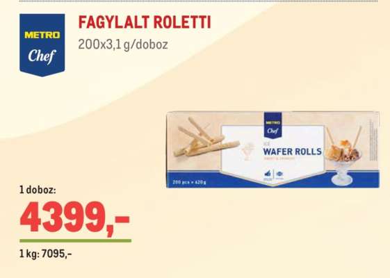 METRO Chef FAGYLALT ROLETTI