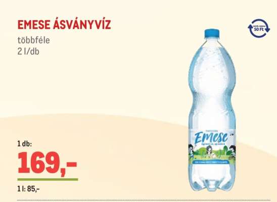 Emese ásványvíz