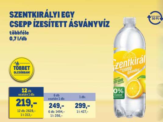 Szentkirályi Egy Csepp ízesített ásványvíz