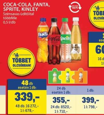 Coca-Cola, Fanta, Sprite, Kinley