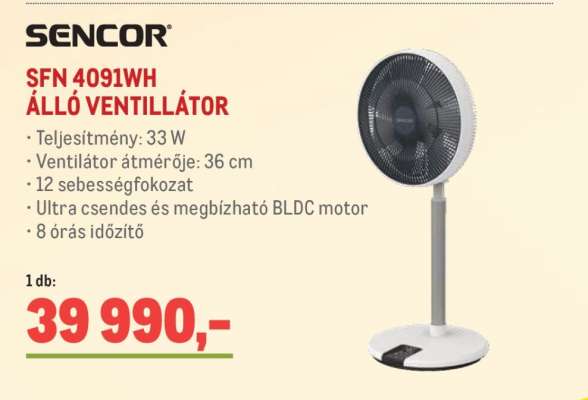 SENCOR SFN 4091WH ÁLLÓ VENTILLÁTOR