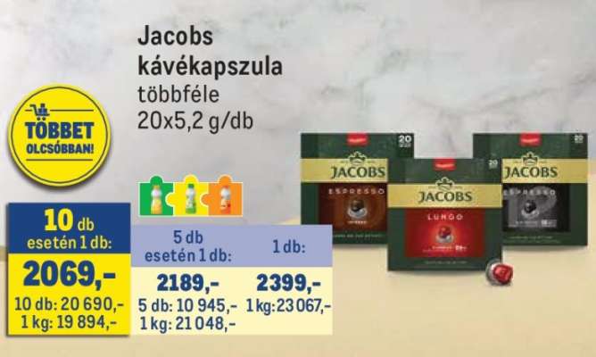 Jacobs kávékapszula